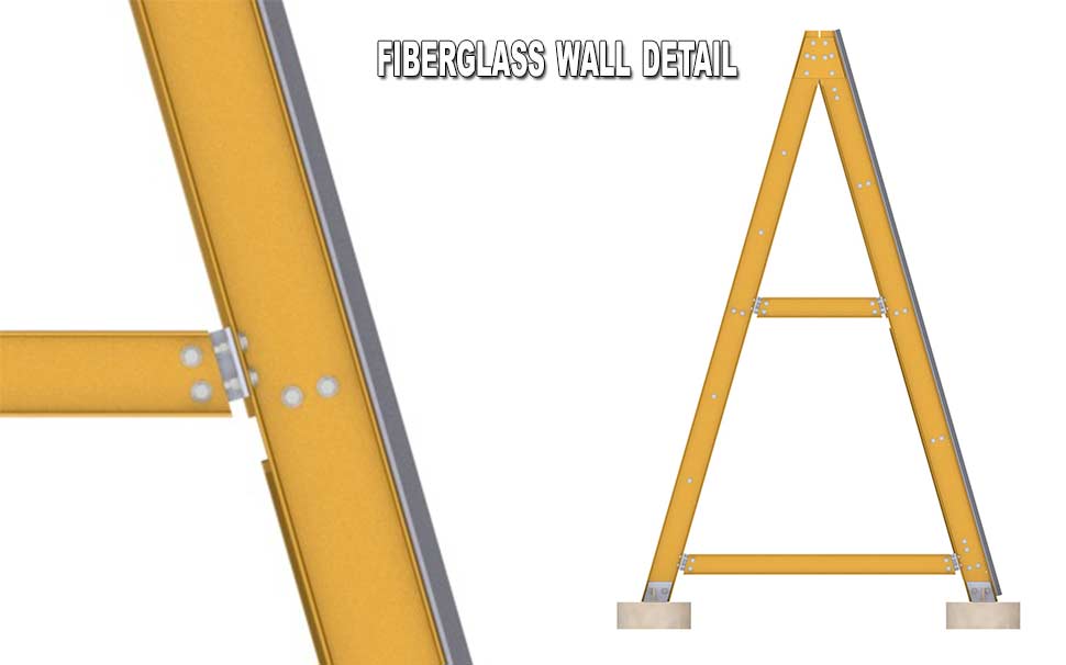 Fiberglass wall detail